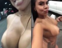 Pelada saindo do banheiro do posto de gasolina