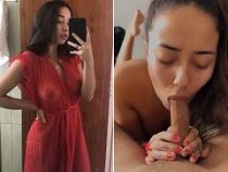 Anni Parreiras novinha mamou e bateu punheta com os pés