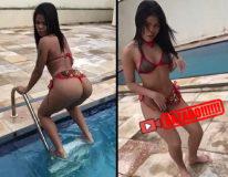 Tatiana Maya 18 anos seminua rebolando na piscina