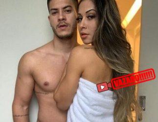 Maíra Cardi esposa do Arthur Aguiar do BBB22 pagando peitinho